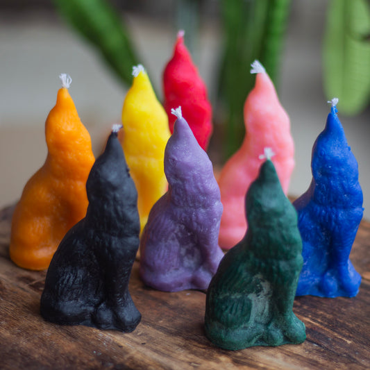 Beeswax Howling Wolf Figurine Candles | Colour Option Available