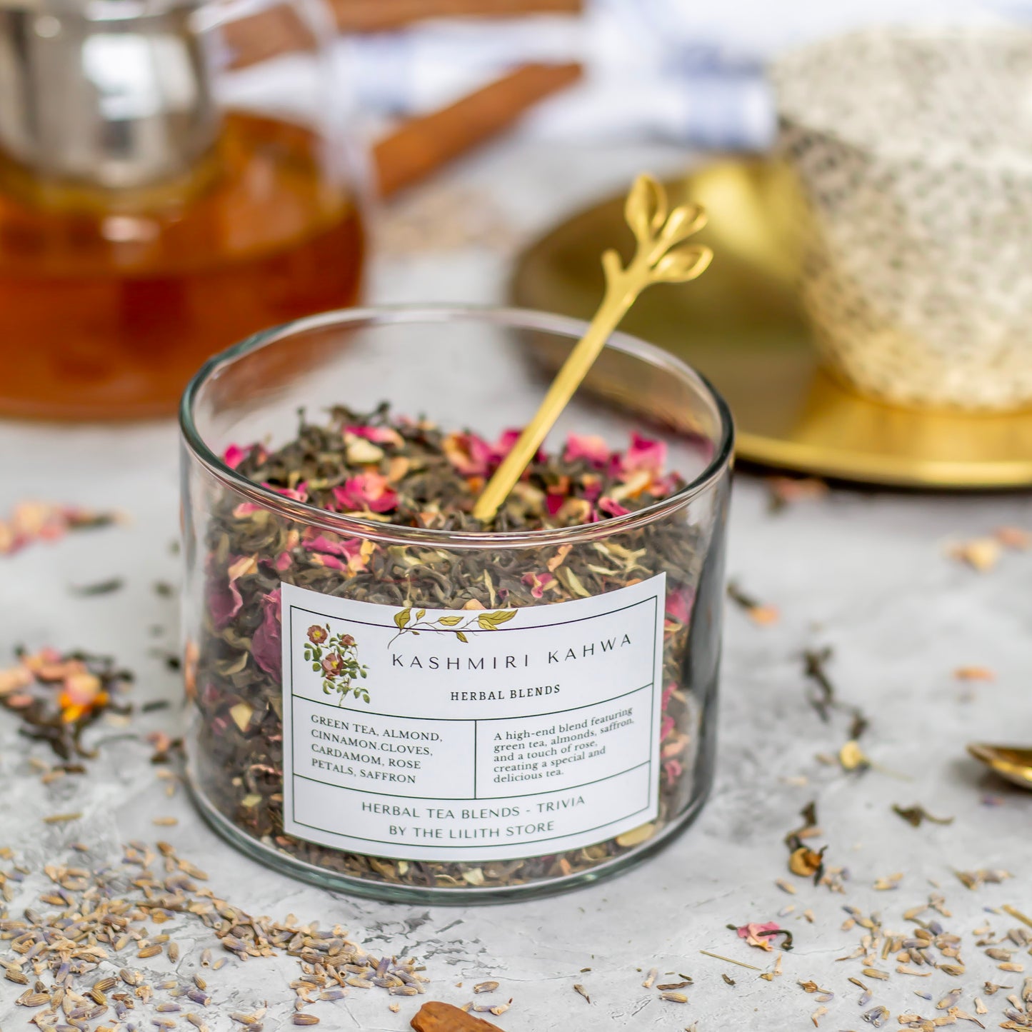 Kashmiri Kahwa Herbal Flavoured Herbal Tea blend - 100 Gm | Love, Compassion & emotional Balance