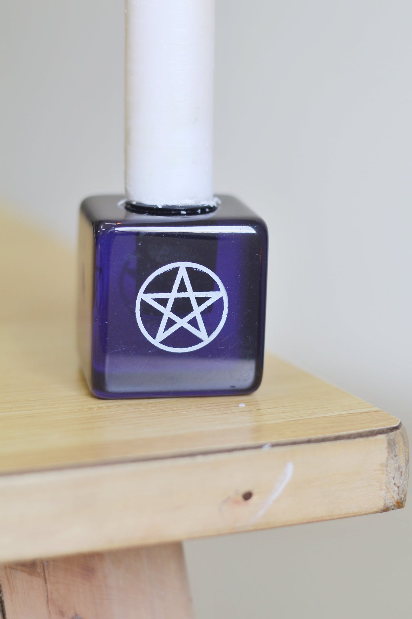 Pentacle Symbol Blue Candle Holder Altarware | Altar