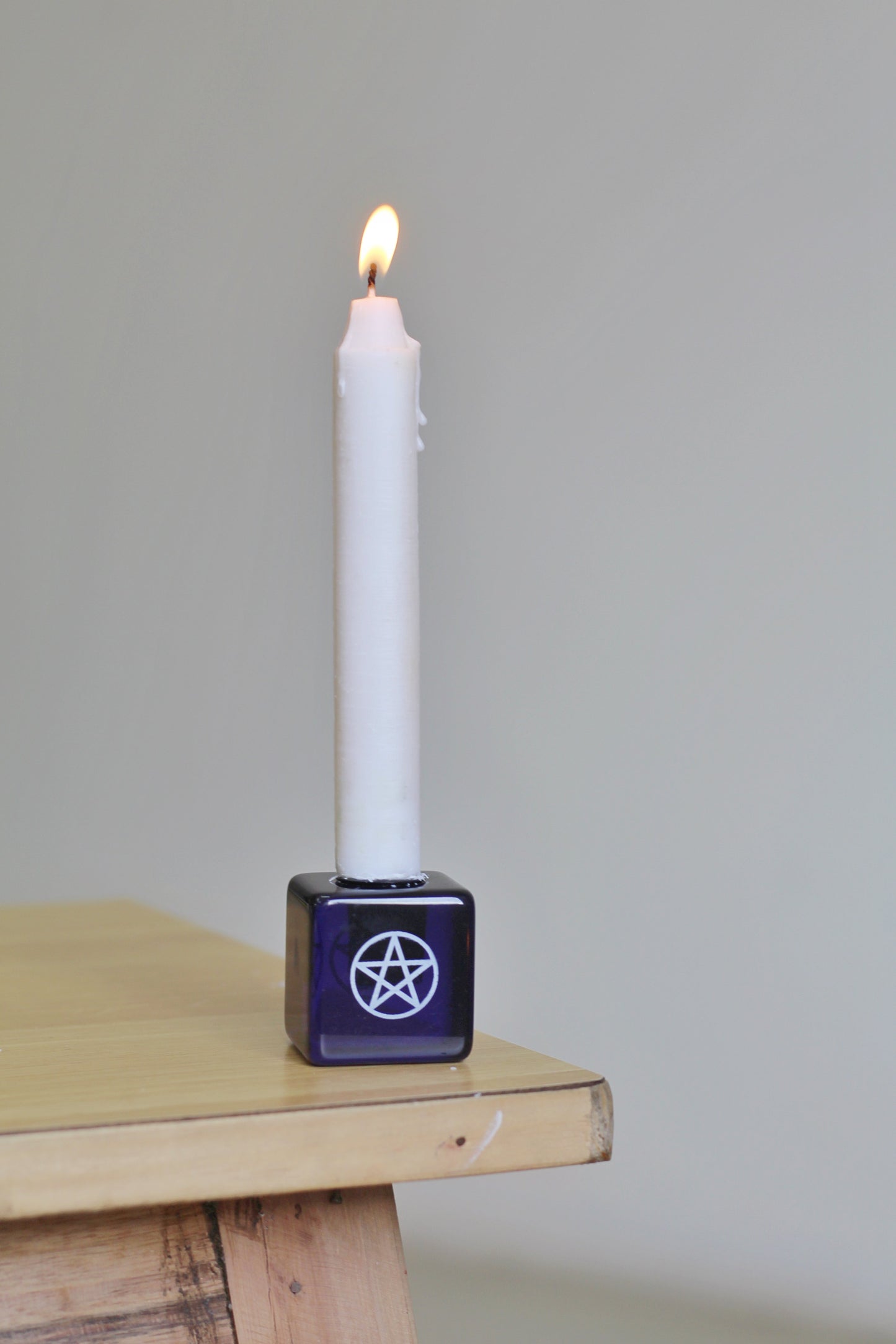 Pentacle Symbol Blue Candle Holder Altarware | Altar