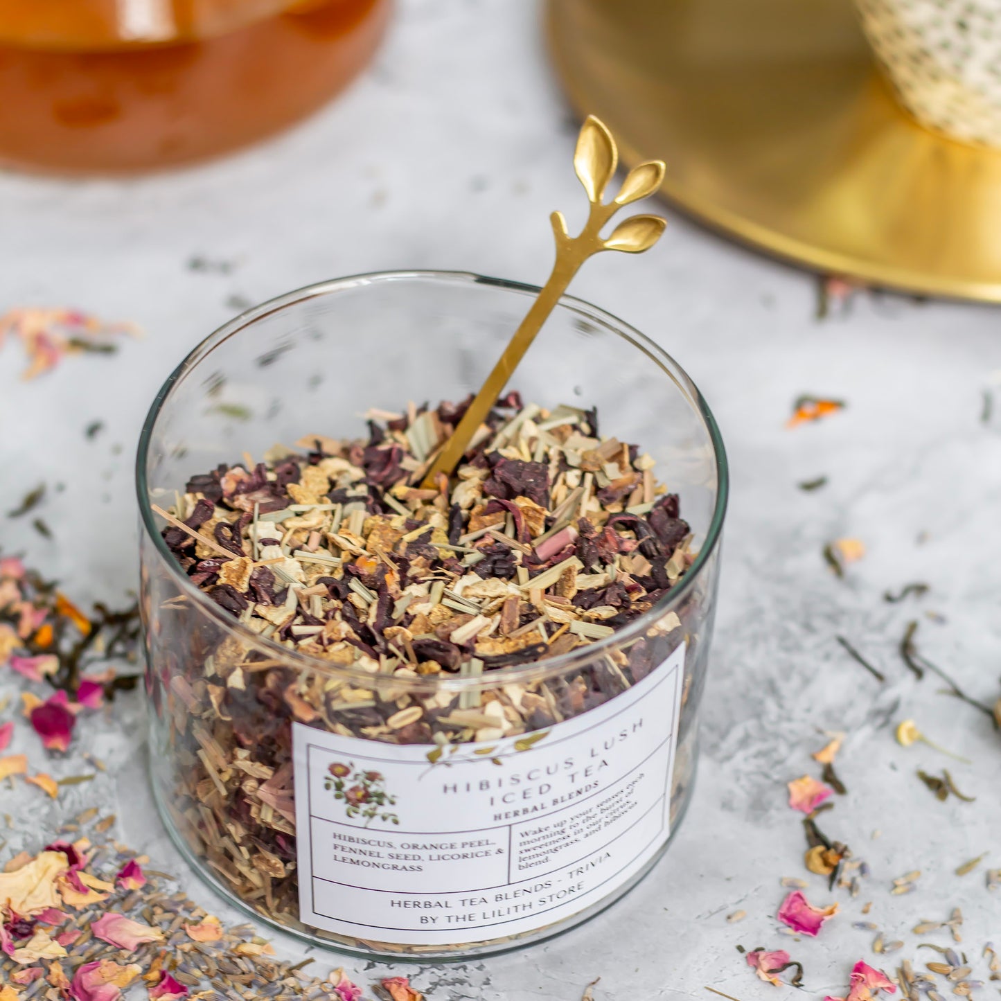 Hibiscus Lush Flavoured Tea Blends - 100 Gm | Balances Emotion, Joy & Positivity
