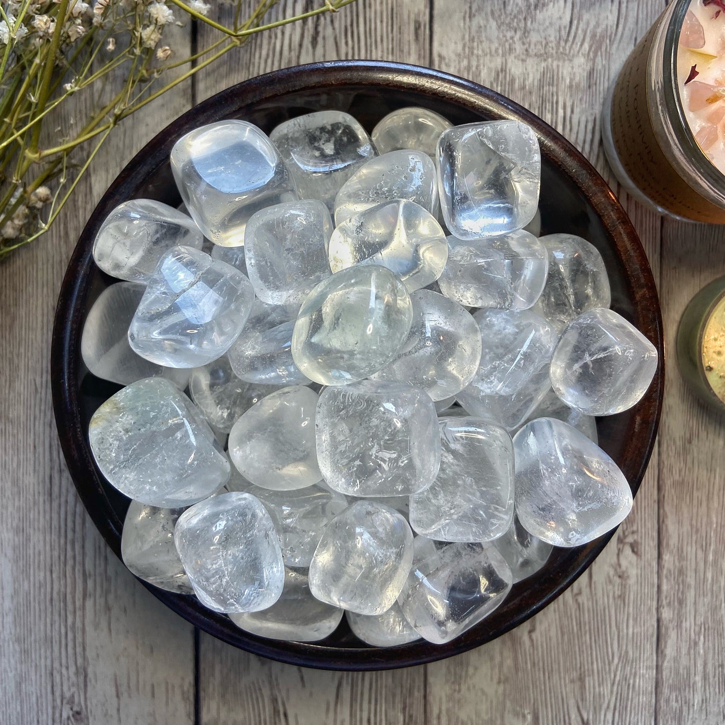 Clear Quartz Tumble Stone | Master Healer & Amplify The Energies Crystal Stones