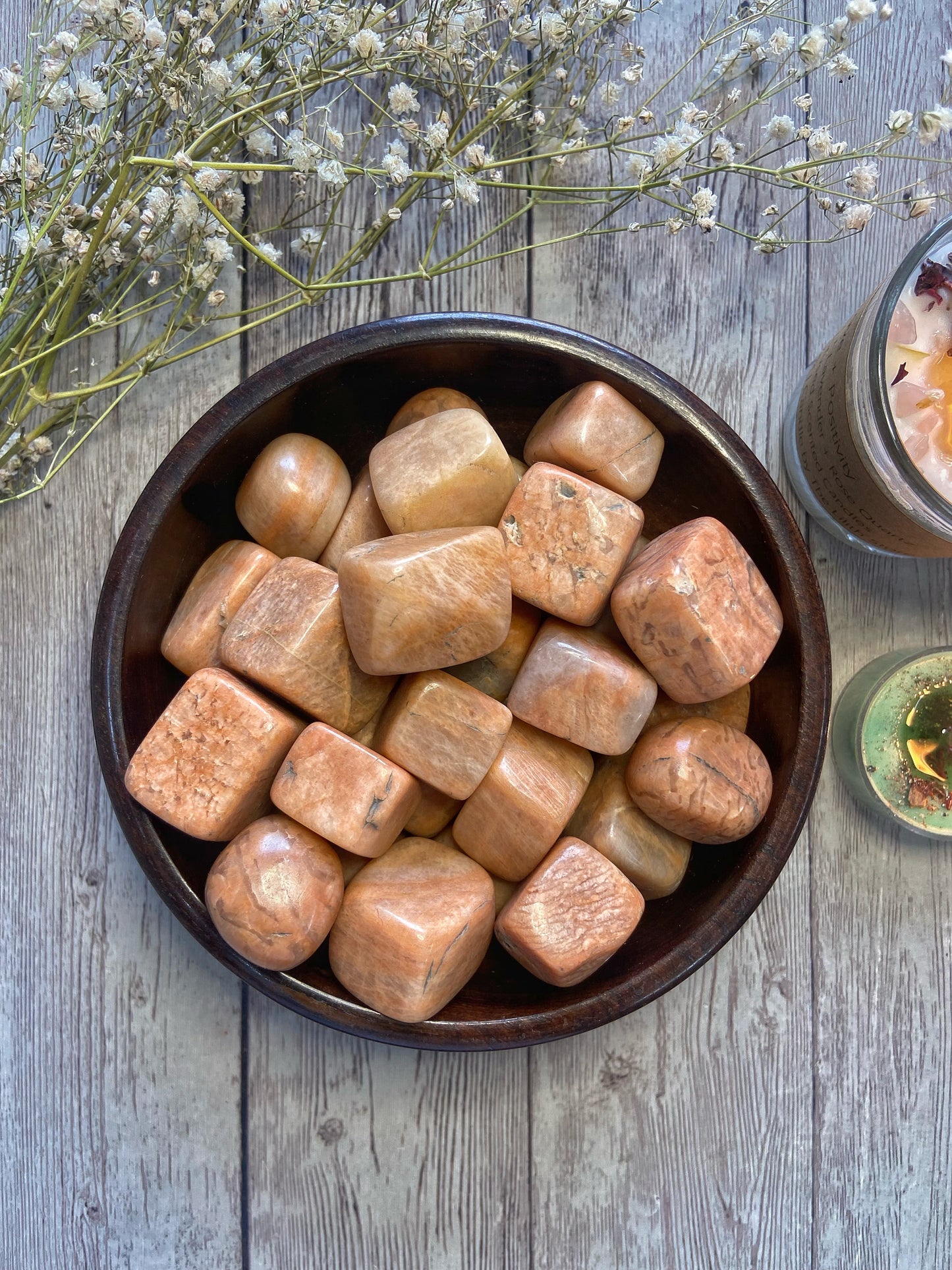 Peach Moonstone Tumble | Stimulates Creativity & Boost Vitality Crystal Stones