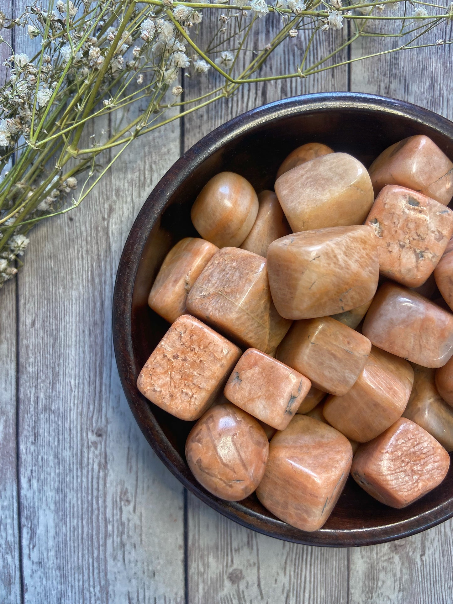 Peach Moonstone Tumble | Stimulates Creativity & Boost Vitality Crystal Stones