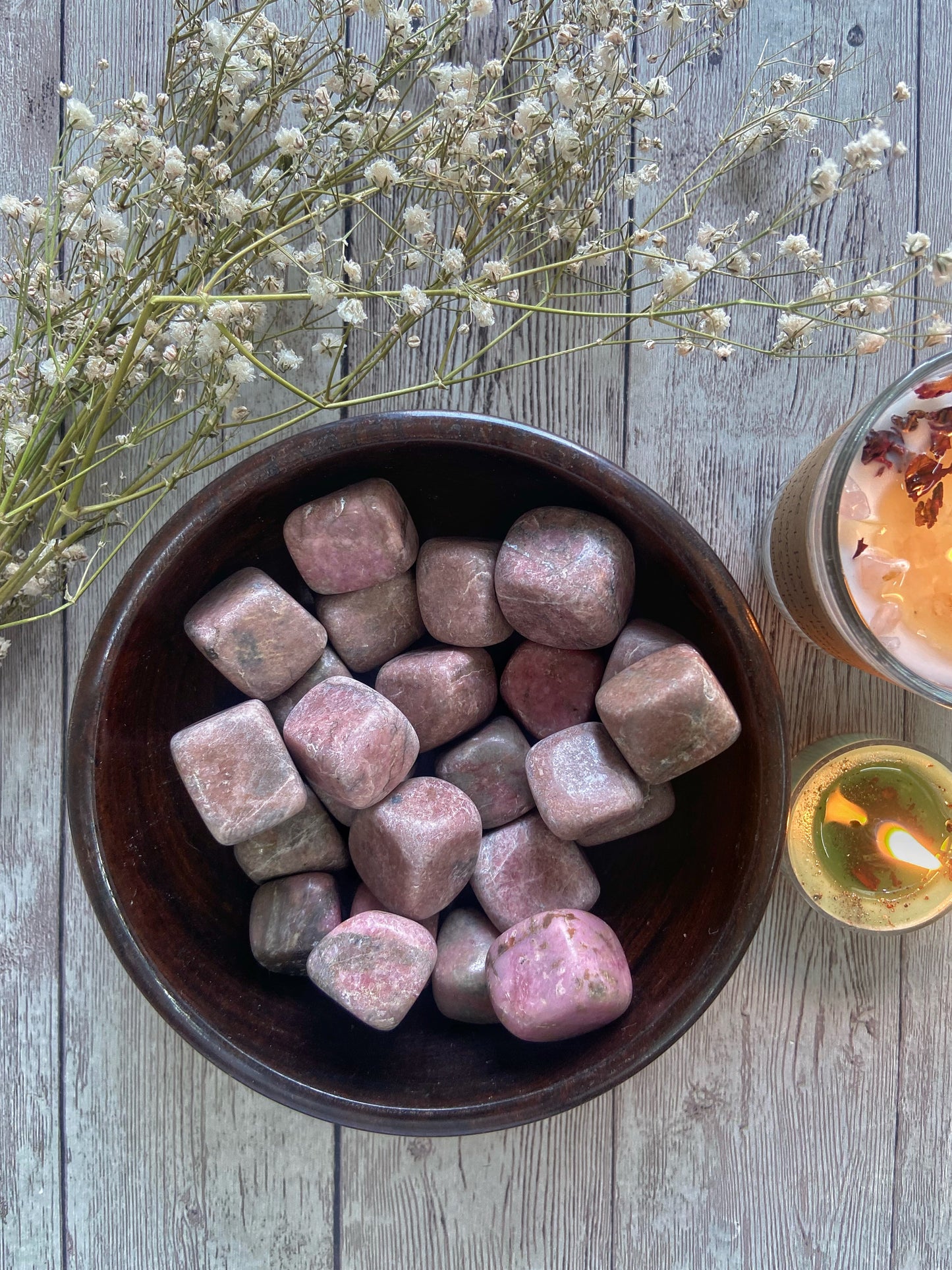 Rhodonite Tumble | Generosity & Life Purpose Crystal Stones