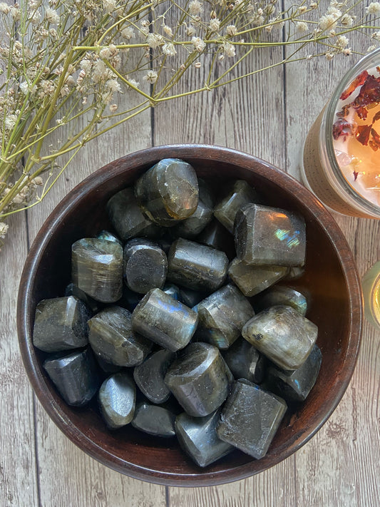 Flashy Labradotite Tumble | Spiritual Growth Crystal & Stones