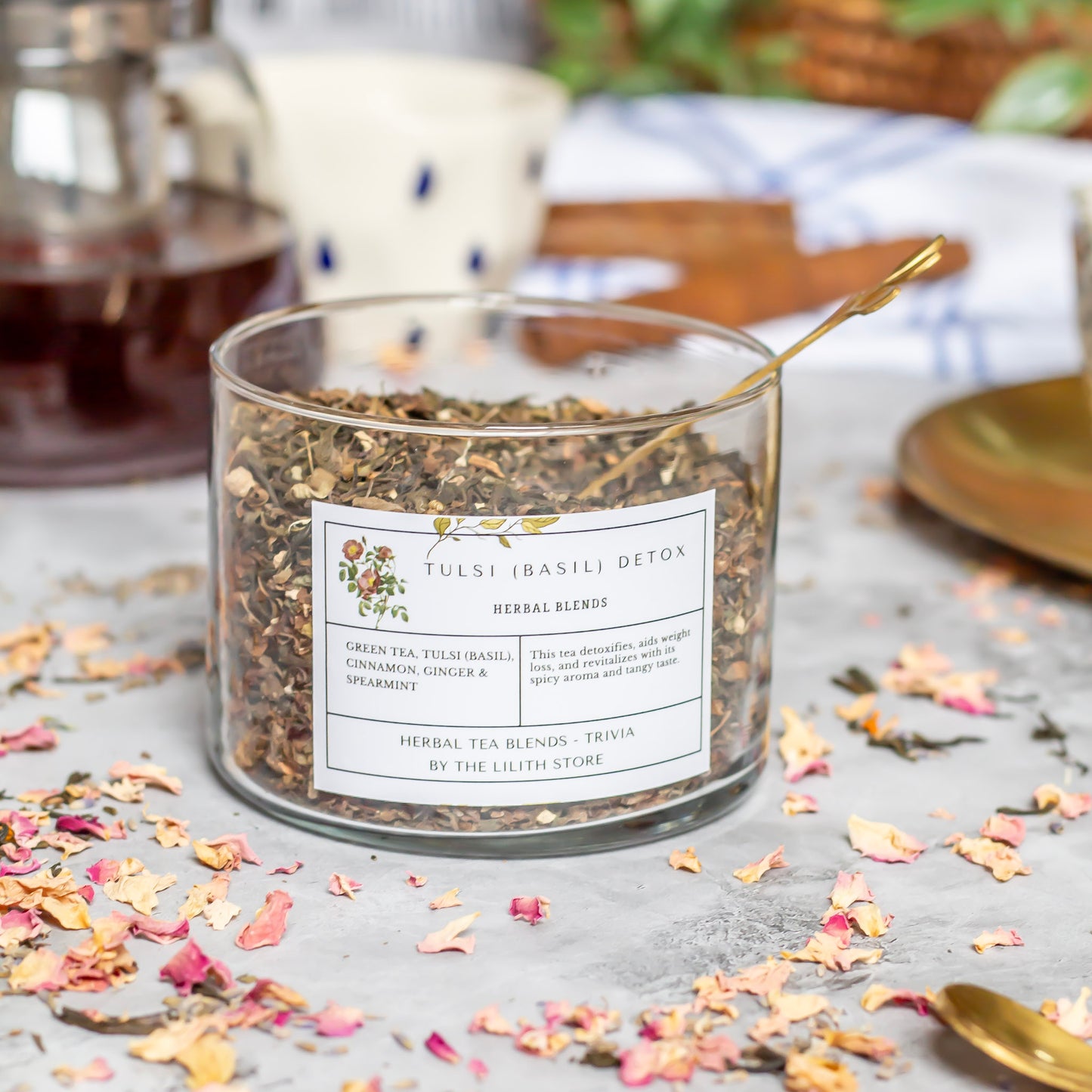 Tulsi (Basil) Detox Flavoured Tea Blend - 100 Gm | Love, Prosperity & Purification