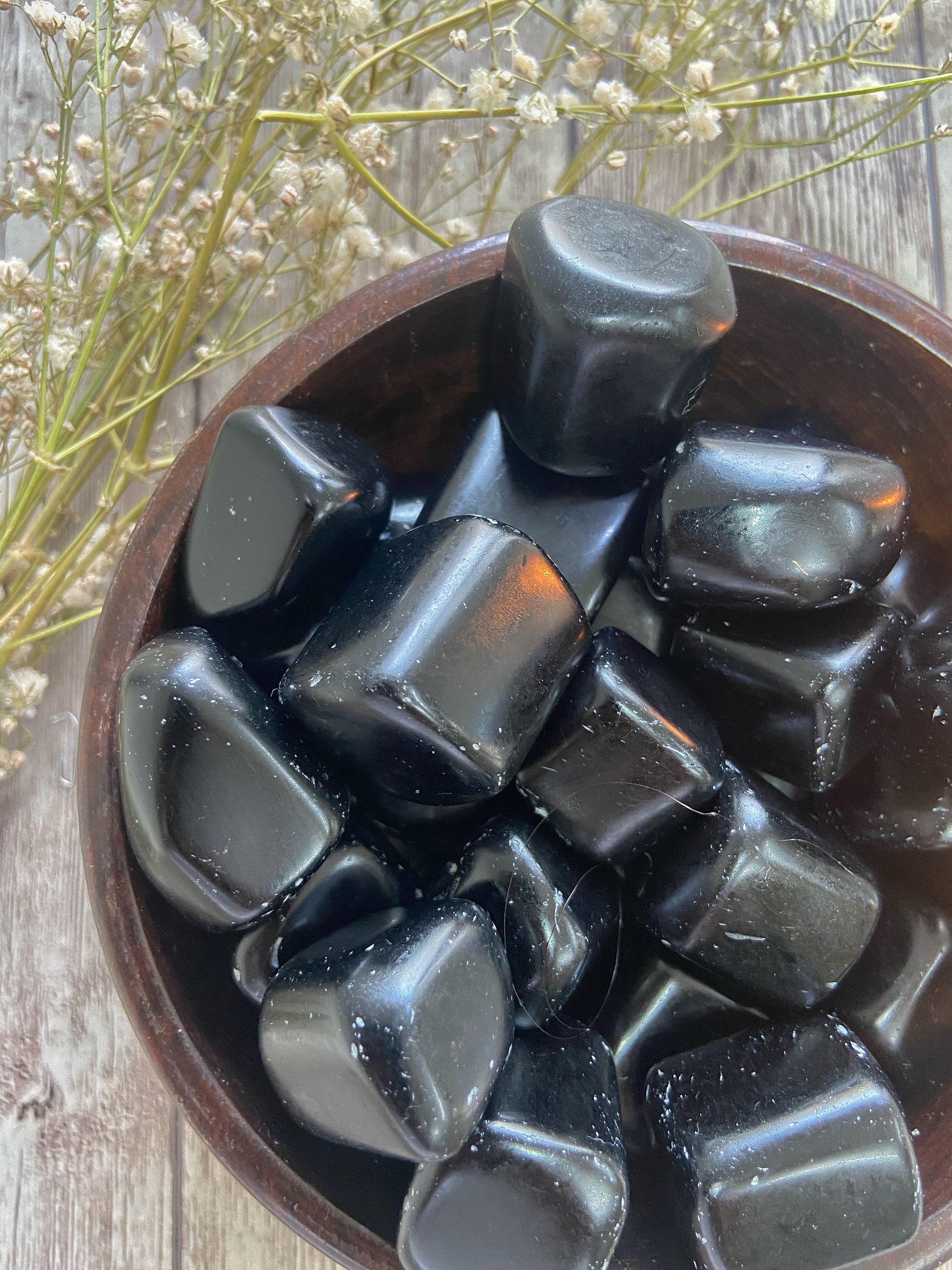 Black Obsidian Tumble | Breaks Pattern Remove Blockages & Emotional Healer Crystal Stones