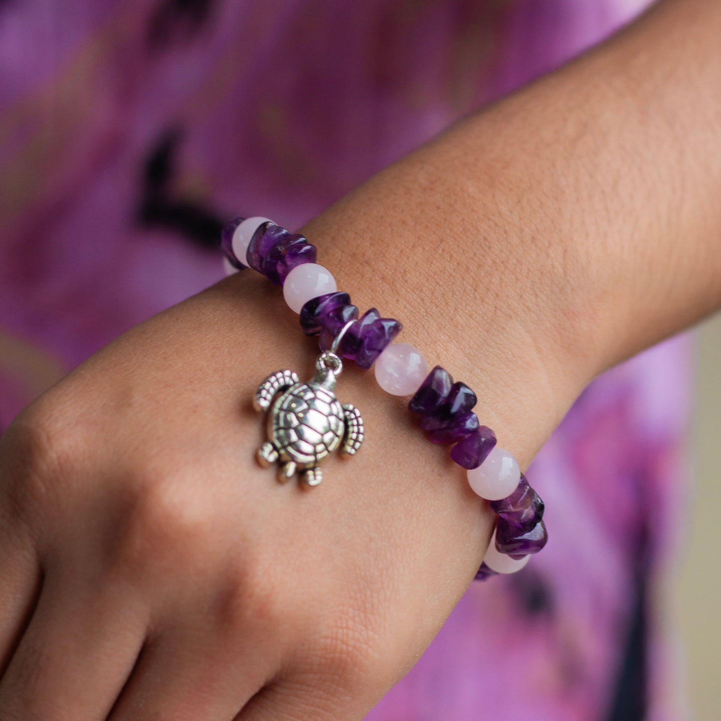Bracelet associated with Fostering emotional balance and enhancing spiritual growth | Protection, Love & Enlightenment