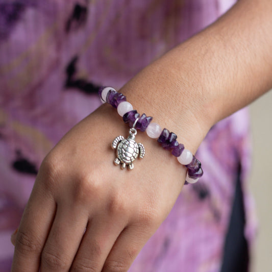 Bracelet associated with Fostering emotional balance and enhancing spiritual growth | Protection, Love & Enlightenment
