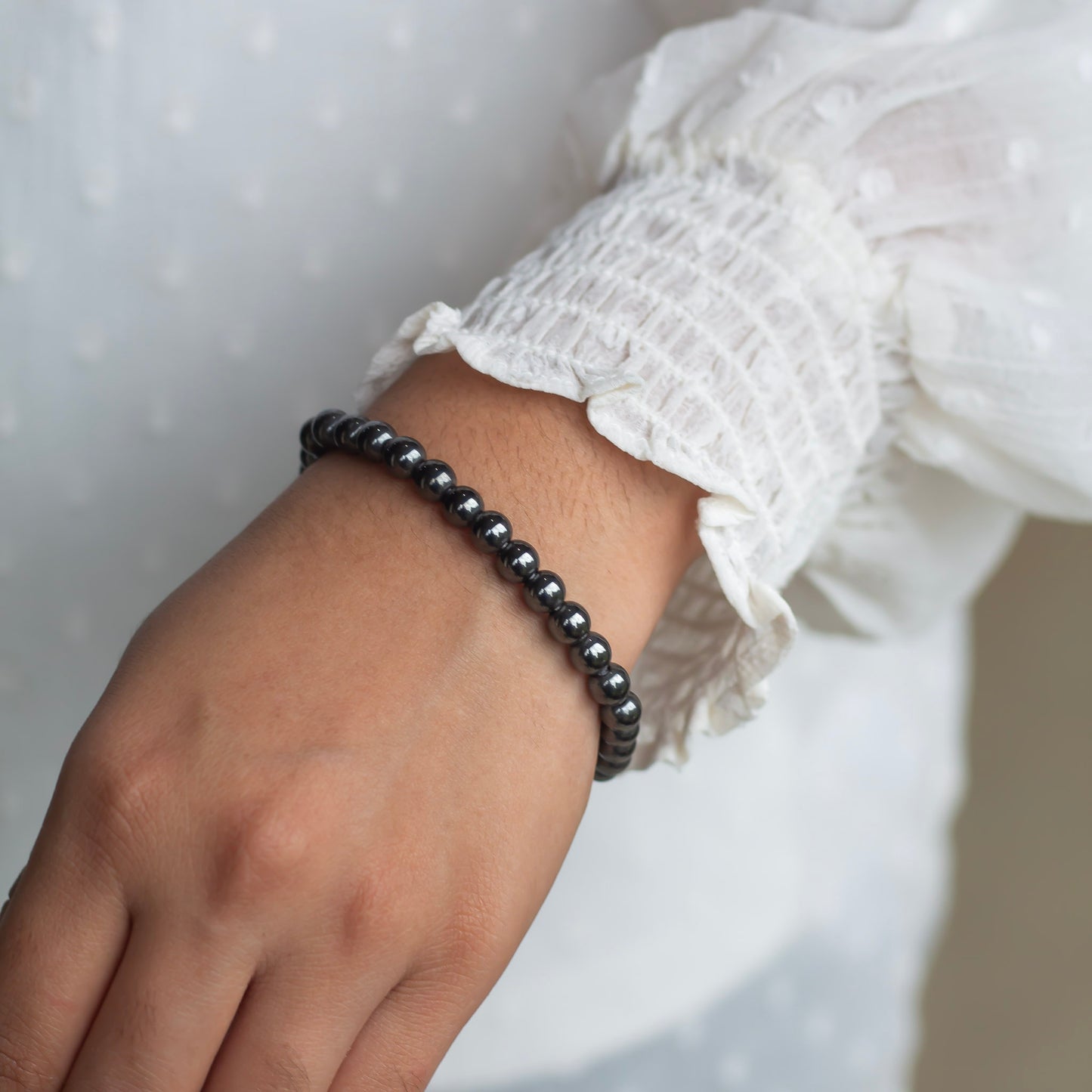 Hematite Bead Bracelet - 6mm | Protection & Grounding
