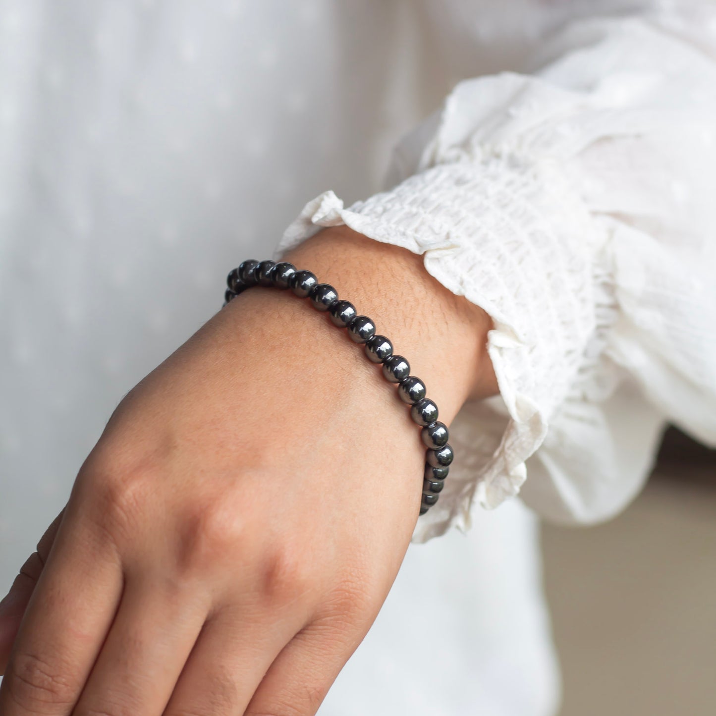 Hematite Bead Bracelet - 6mm | Protection & Grounding