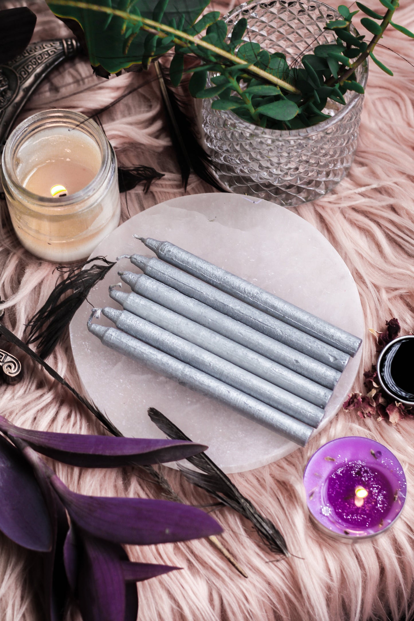 Silver Candle | Spell Work - Set Of 25 50 100 200