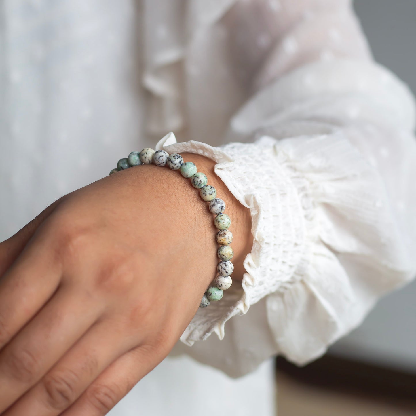 K2 Jasper Bead Bracelet - 6mm | | Manifestation, Grounding & Stability