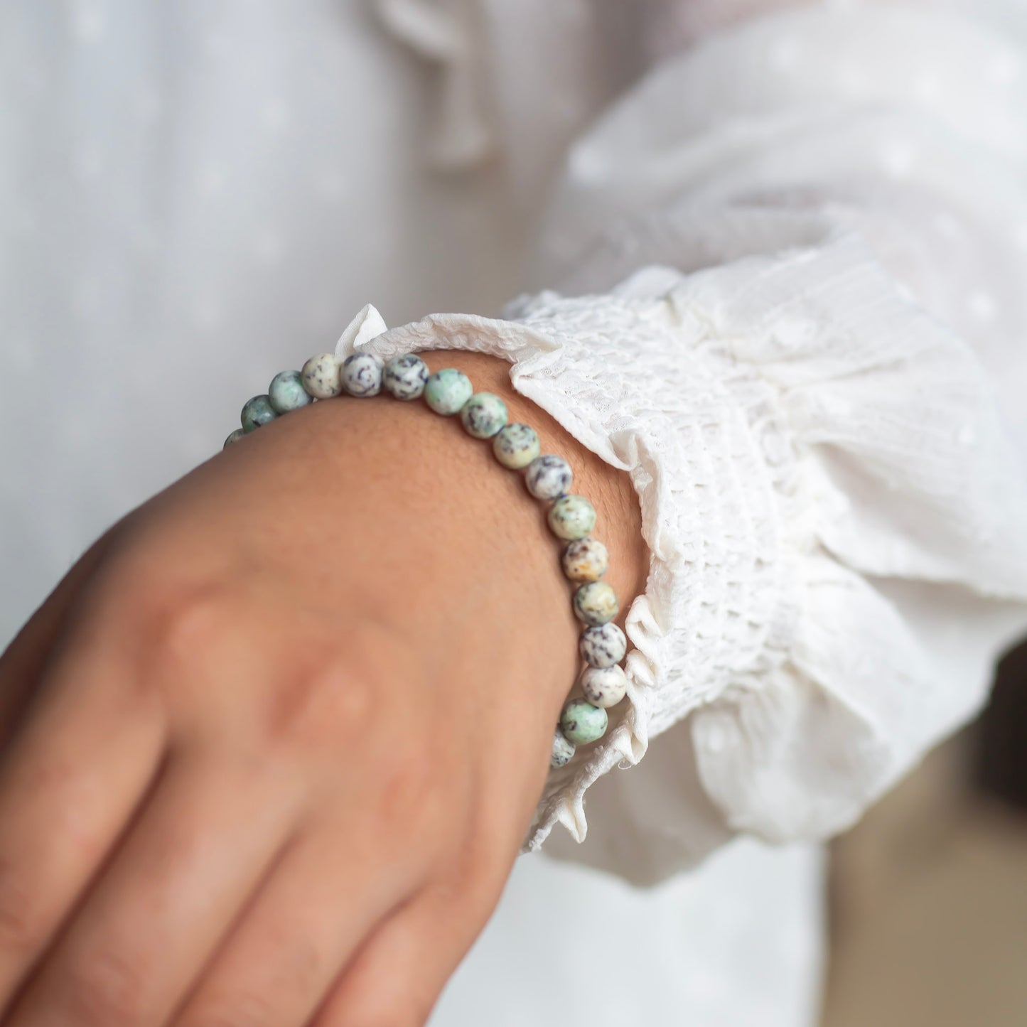 K2 Jasper Bead Bracelet - 6mm | | Manifestation, Grounding & Stability