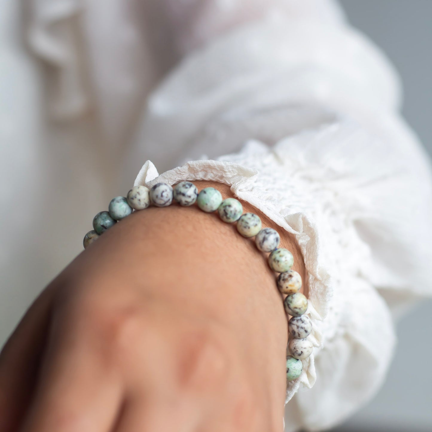 K2 Jasper Bead Bracelet - 6mm | | Manifestation, Grounding & Stability