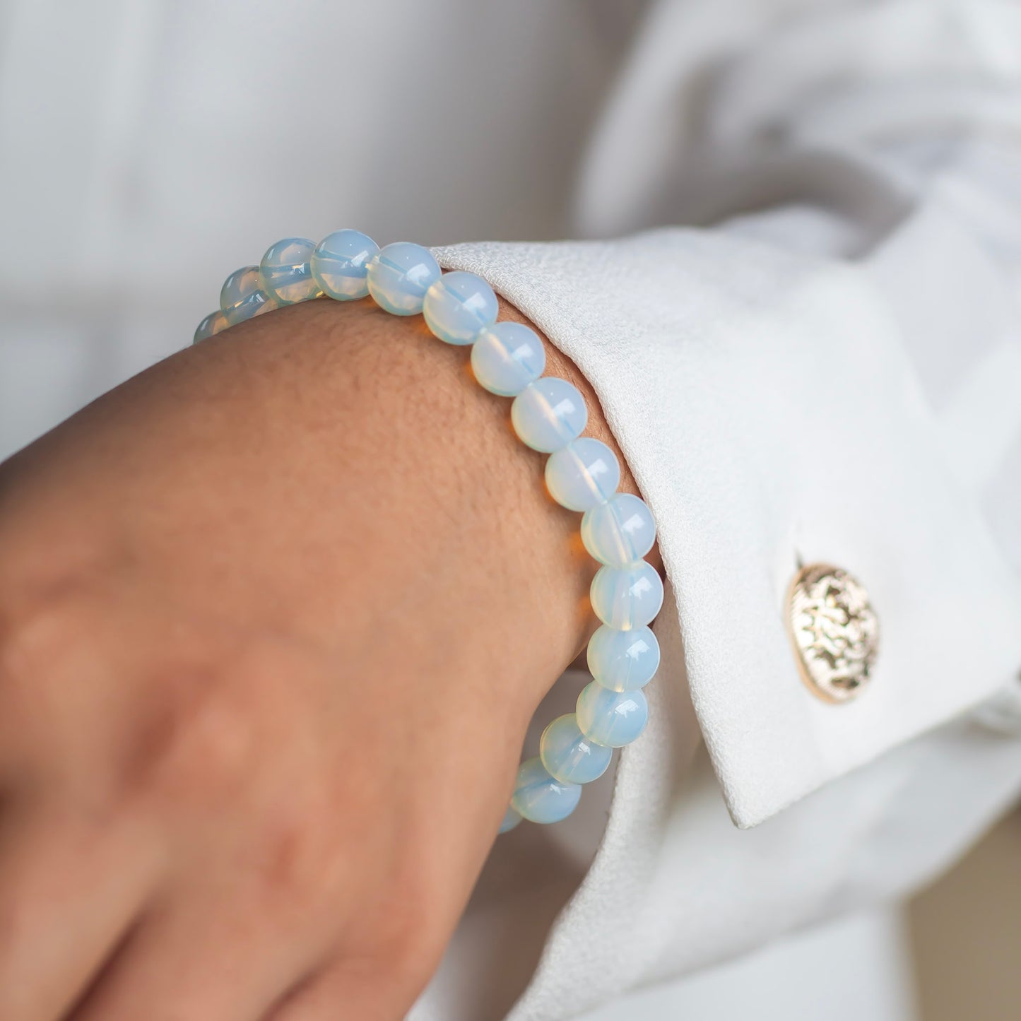Opalite Bead Bracelet - 8mm | Strengthen Relationship