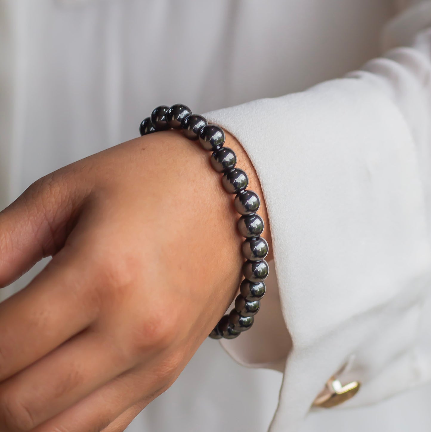 Hematite Bead Bracelet - 8mm | Protection & Grounding