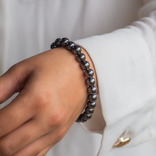 Hematite Bead Bracelet - 8mm | Protection & Grounding