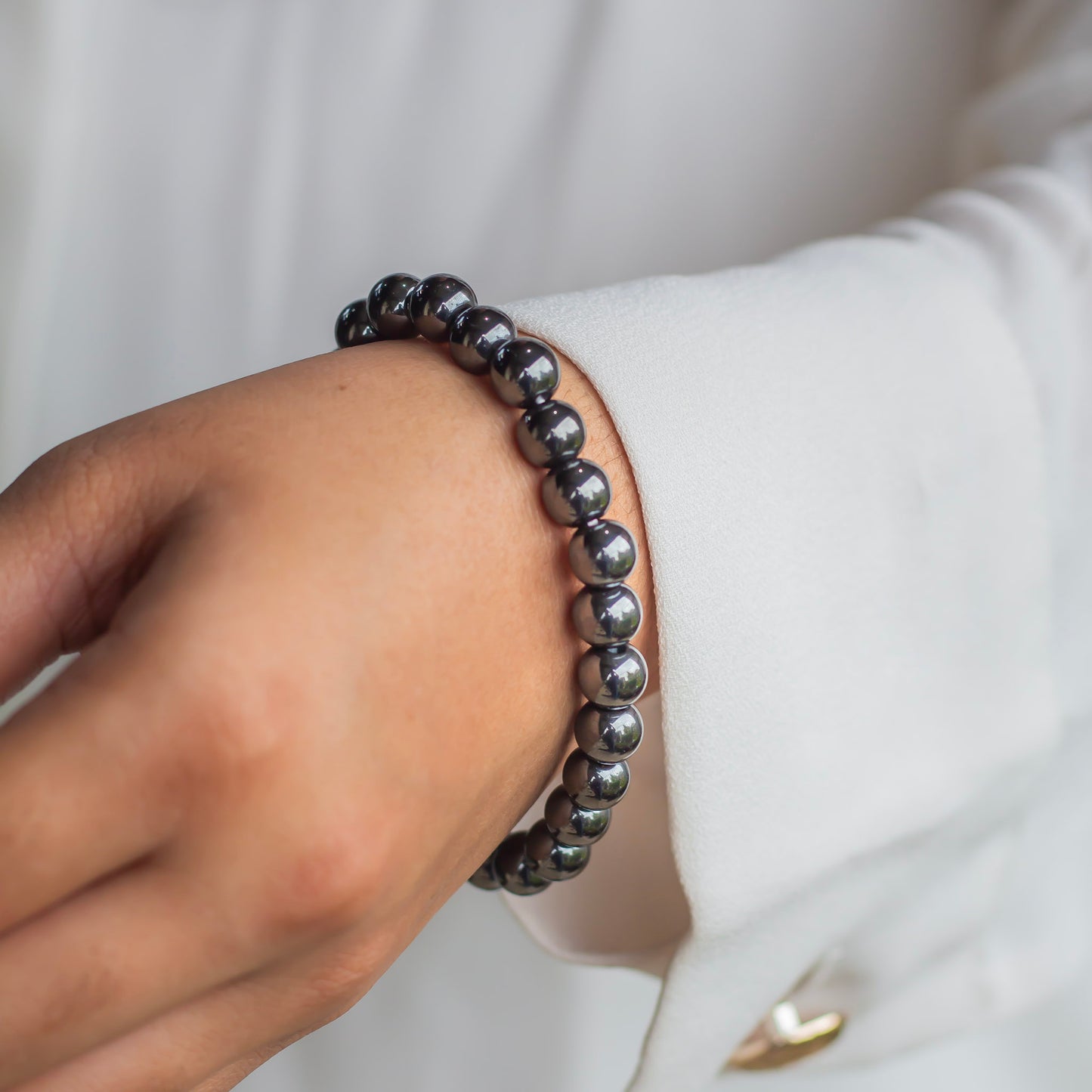 Hematite Bead Bracelet - 8mm | Protection & Grounding