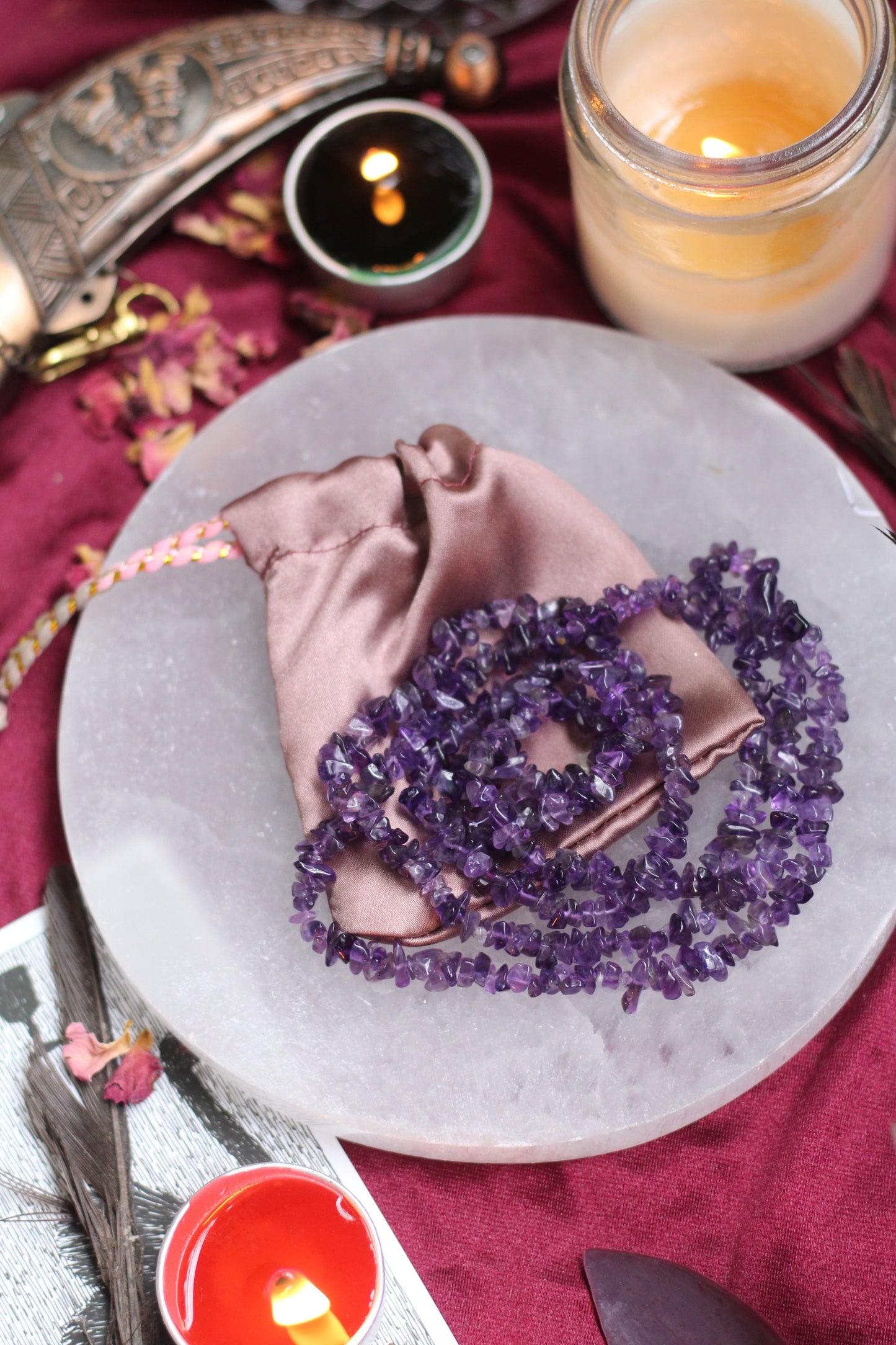 Amethyst Chips String (Mala) Crystal