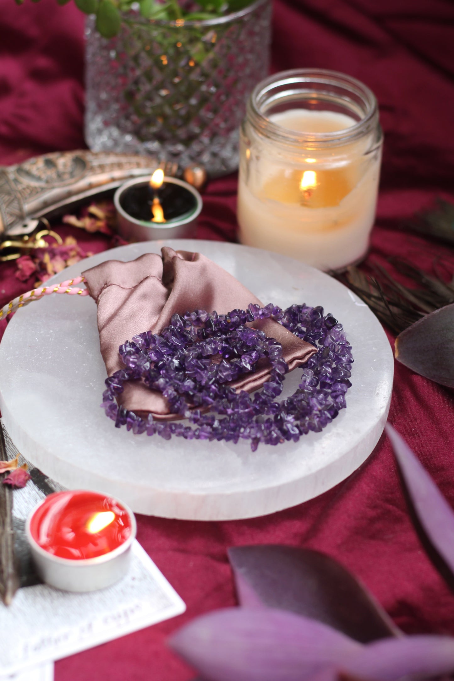 Amethyst Chips String (Mala) Crystal