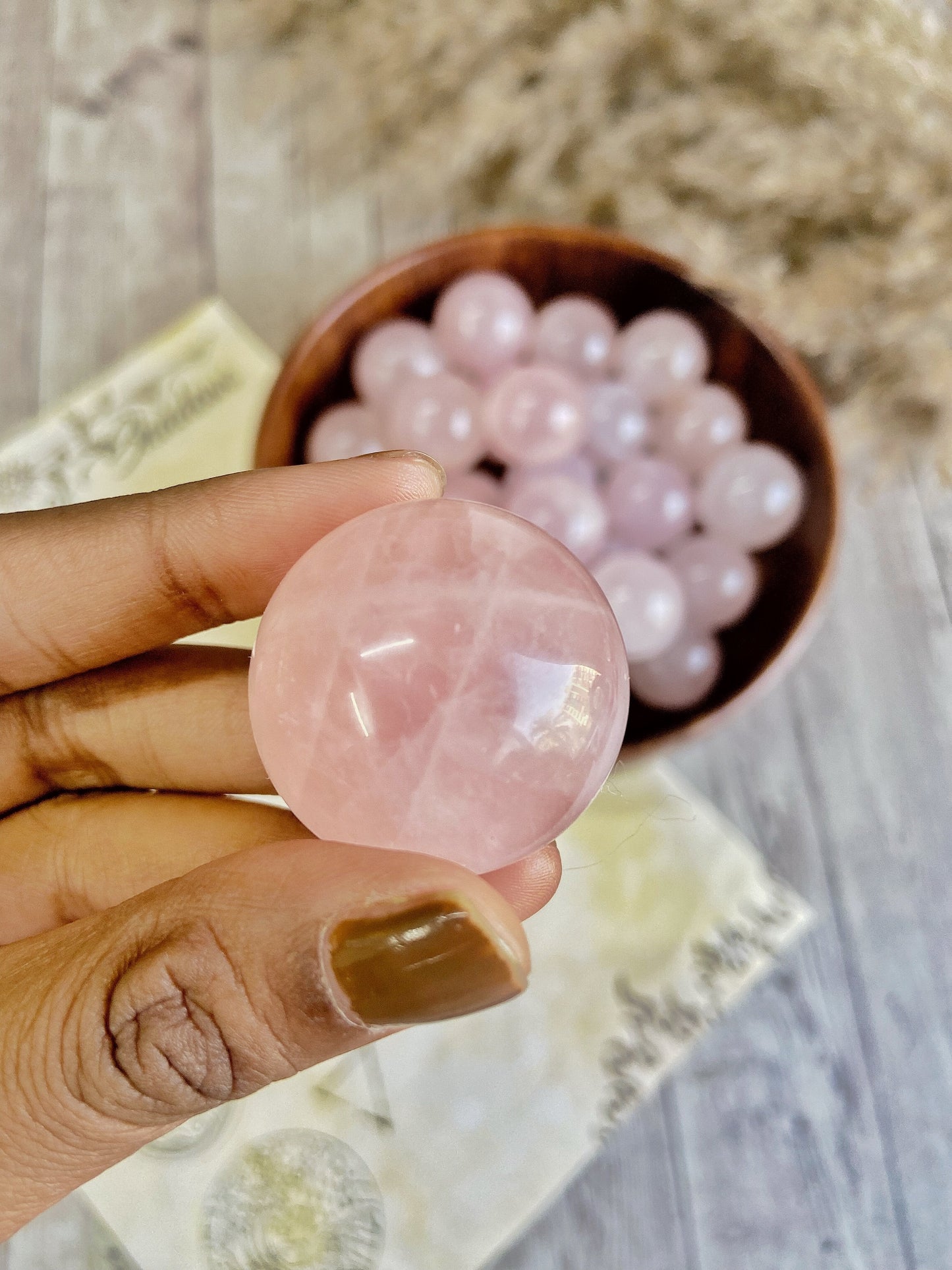 Rose Quartz Mini Spheres Crystal & Stones