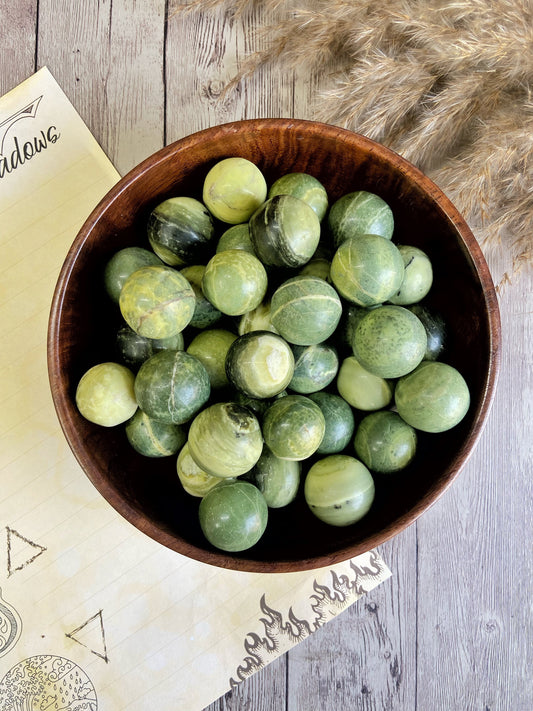 Serpentine Mini Spheres Crystal & Stones