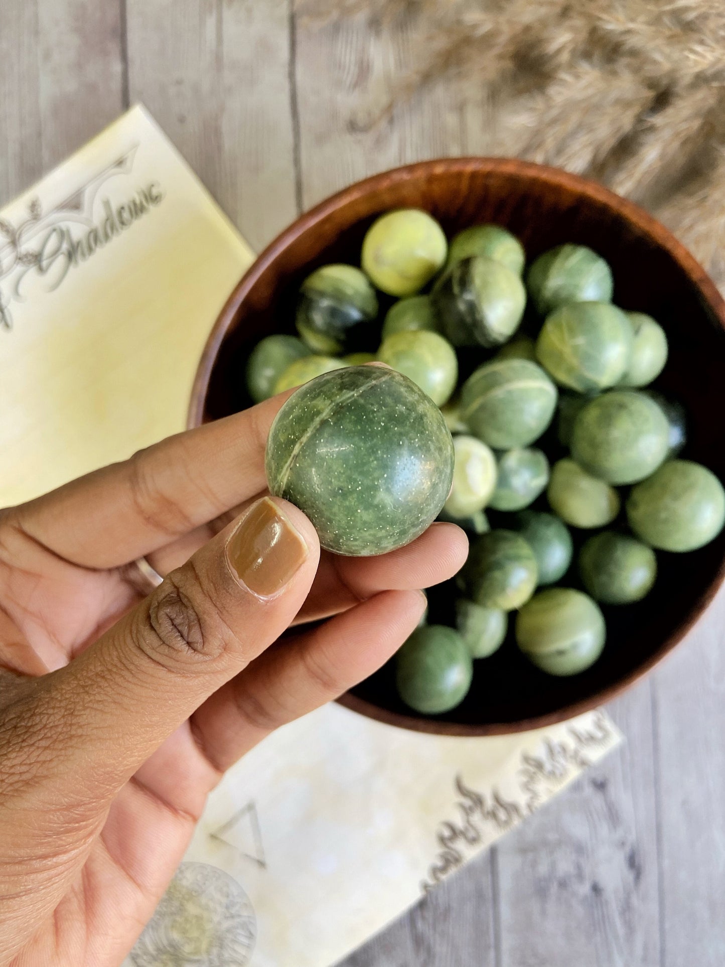 Serpentine Mini Spheres Crystal & Stones