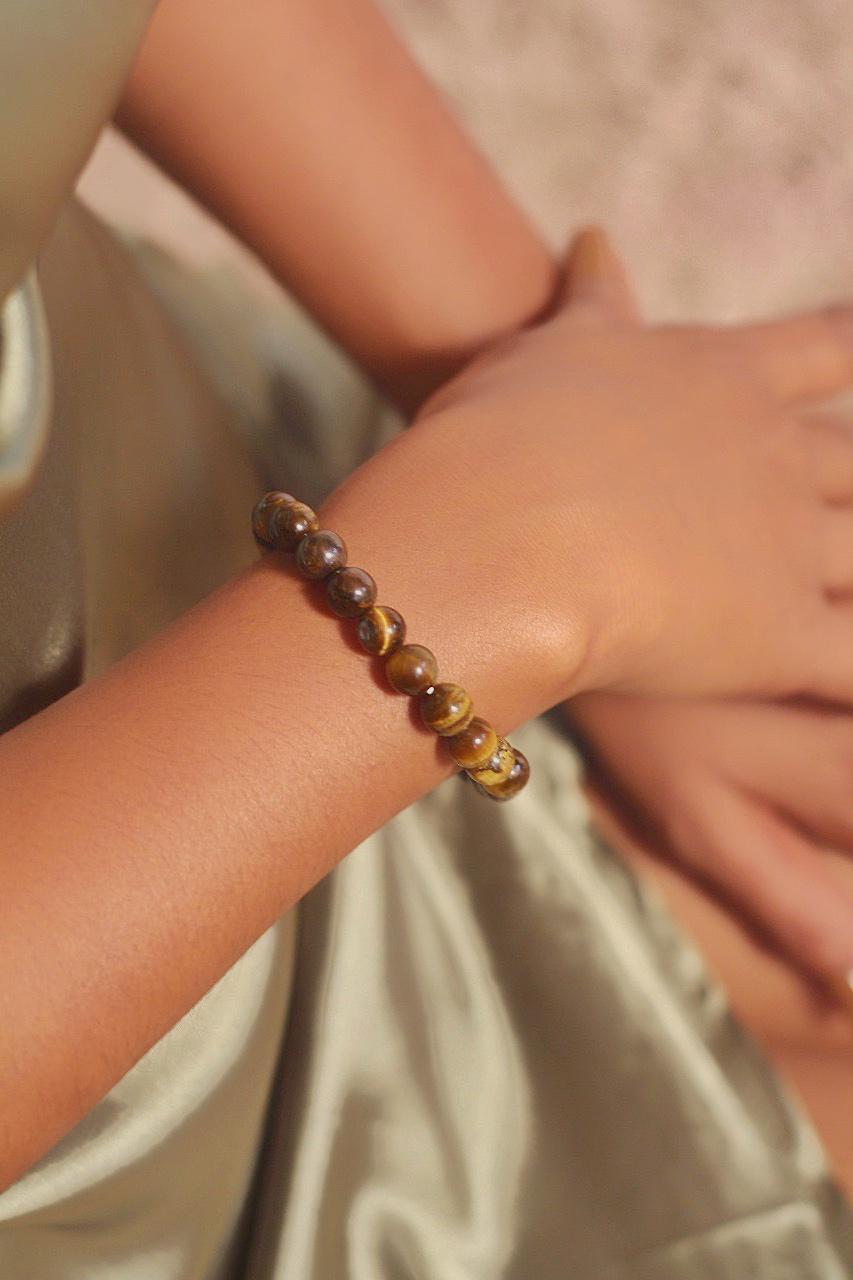 Tigers Eye Bead Bracelet | Wealth & Fortune Crystal Stones