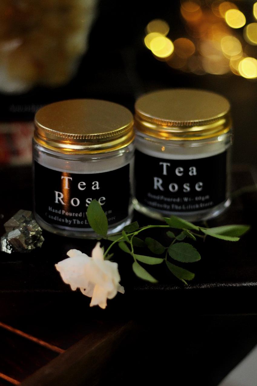 Tea Rose Scented Candle