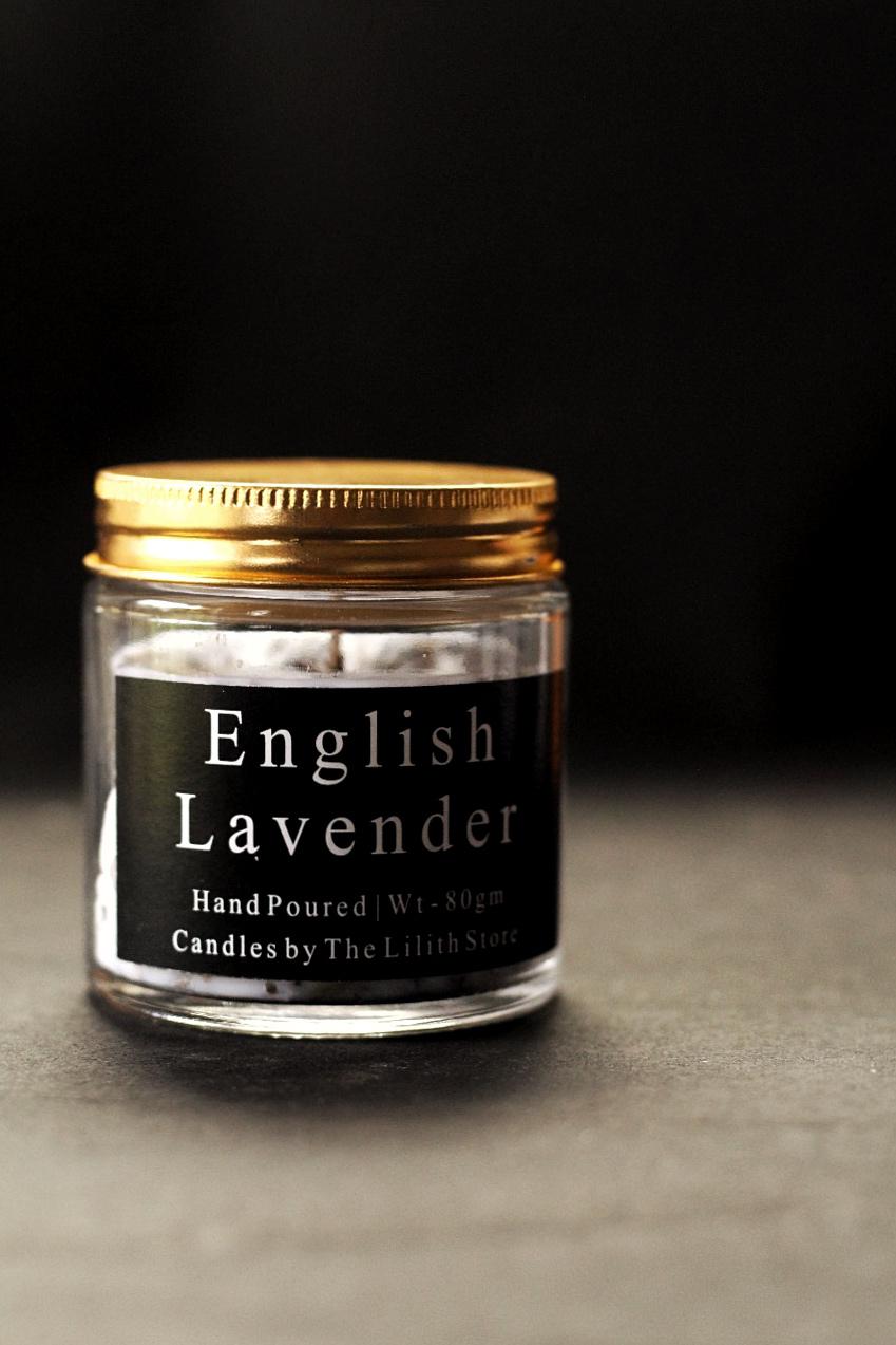 English Lavender Scented Candle Infused With Buds