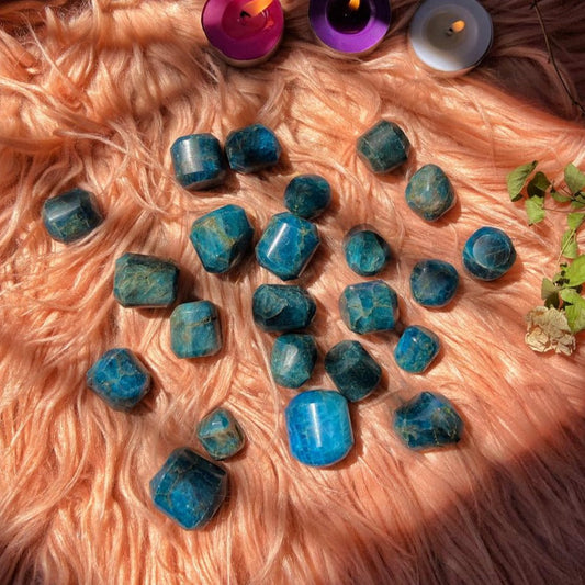 Blue Apatite Tumble Stone | Of Motivation Crystal & Stones