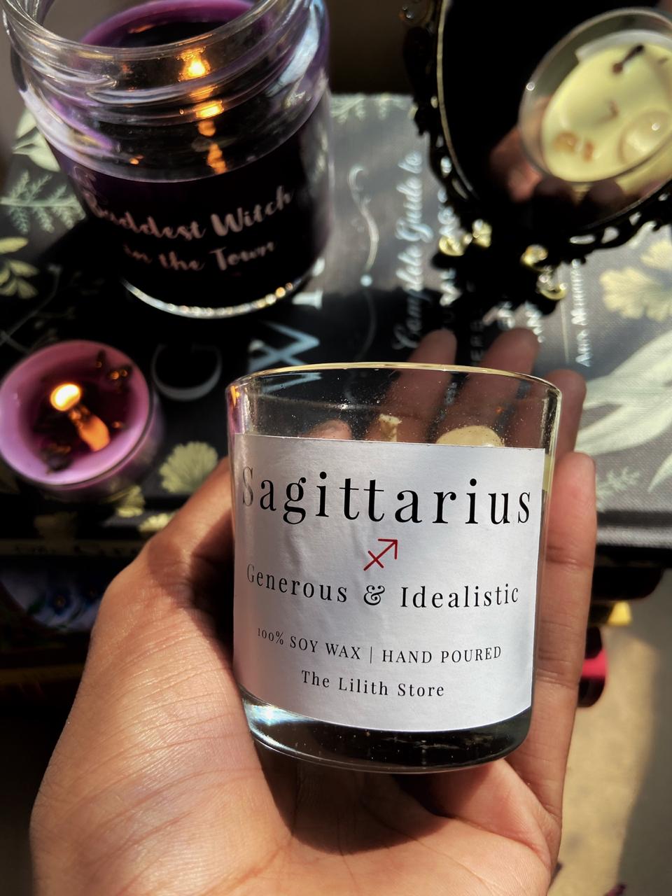 Sagittarius Zodiac Mini Candle - 60 Gm