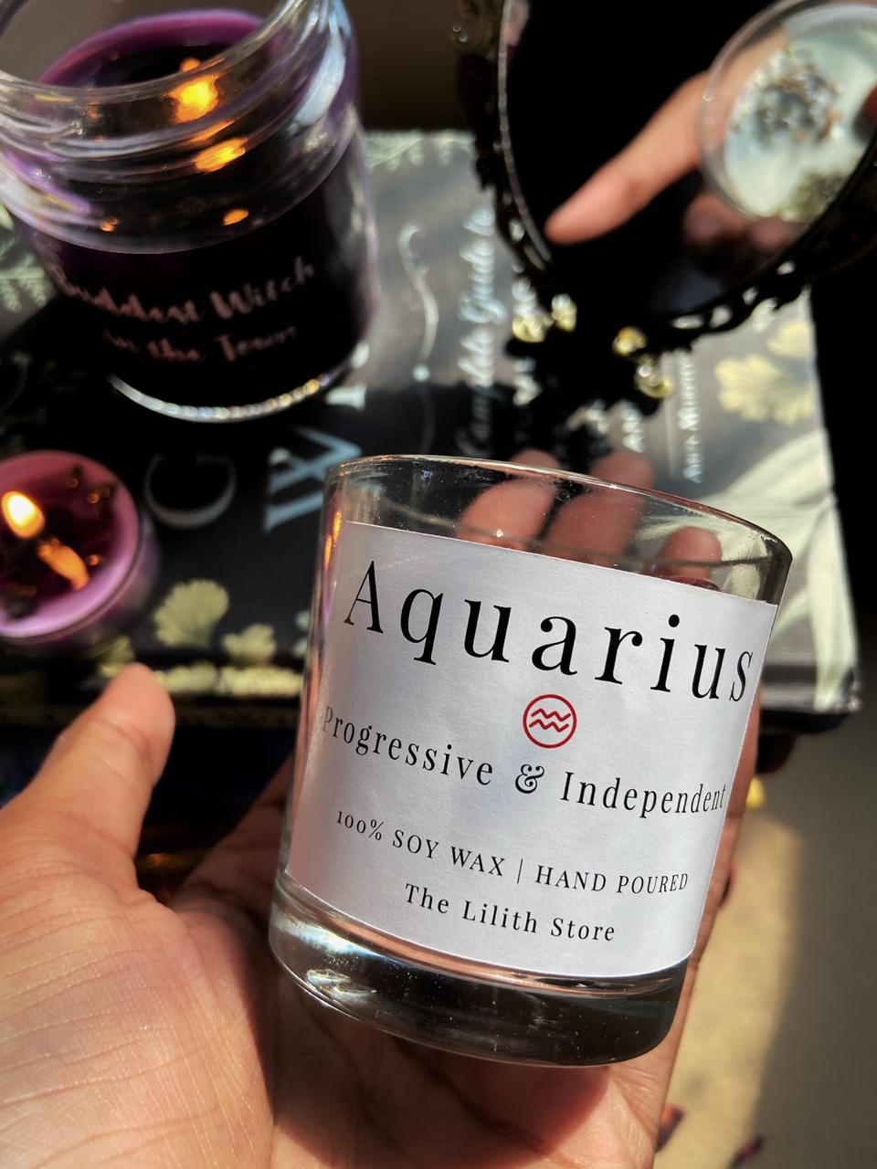 Aquarius Zodiac Mini Candle - 60 Gm