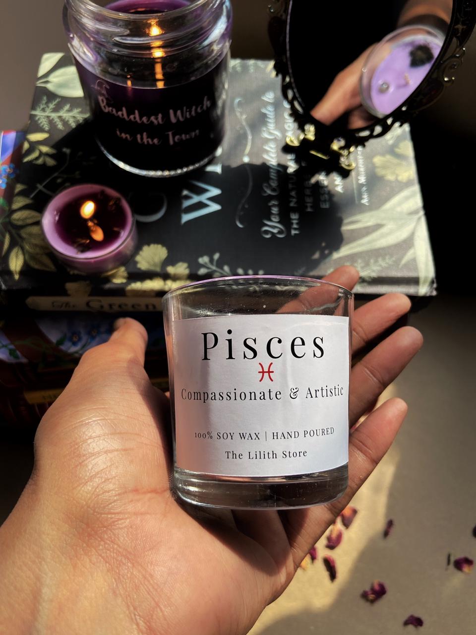Pisces Zodiac Mini Candle - 60 Gm