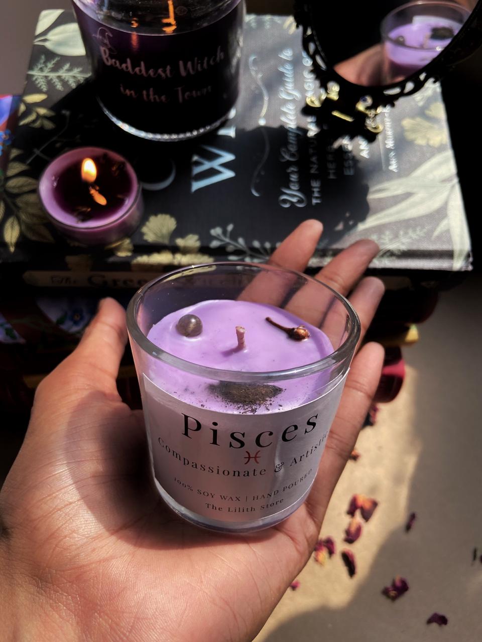 Pisces Zodiac Mini Candle - 60 Gm