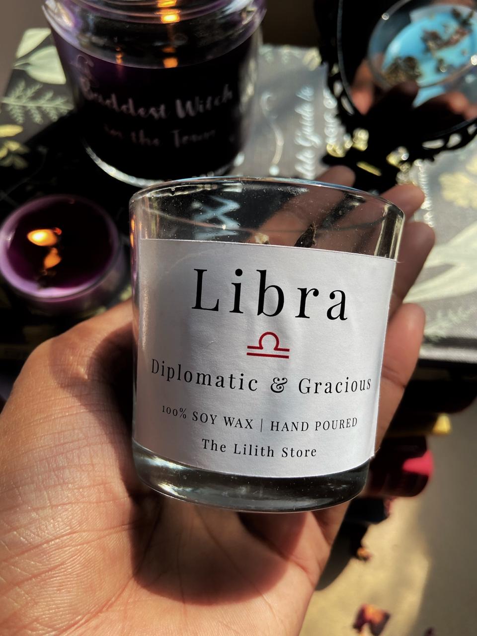 Libra Zodiac Mini Candle - 60 Gm