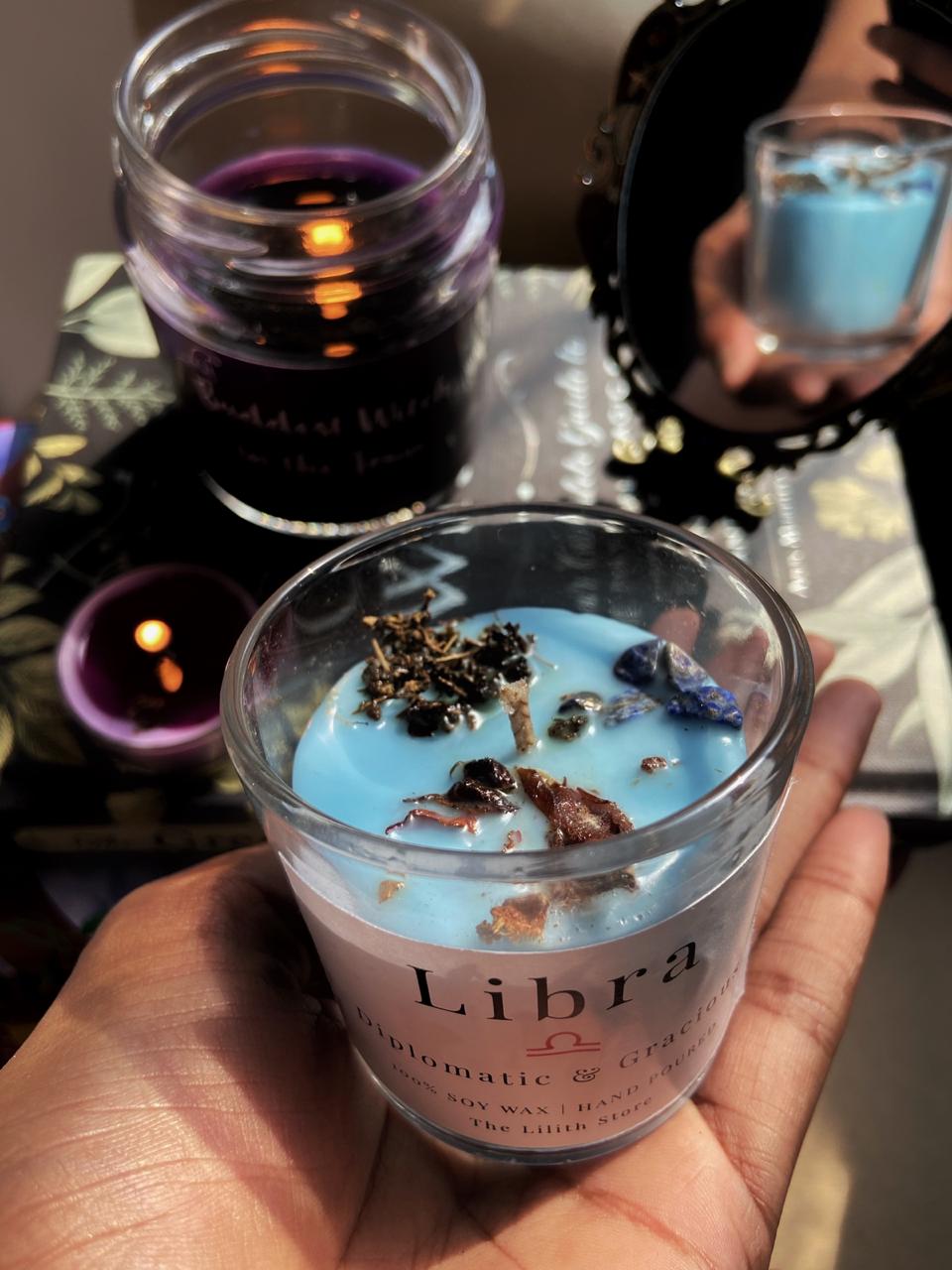 Libra Zodiac Mini Candle - 60 Gm
