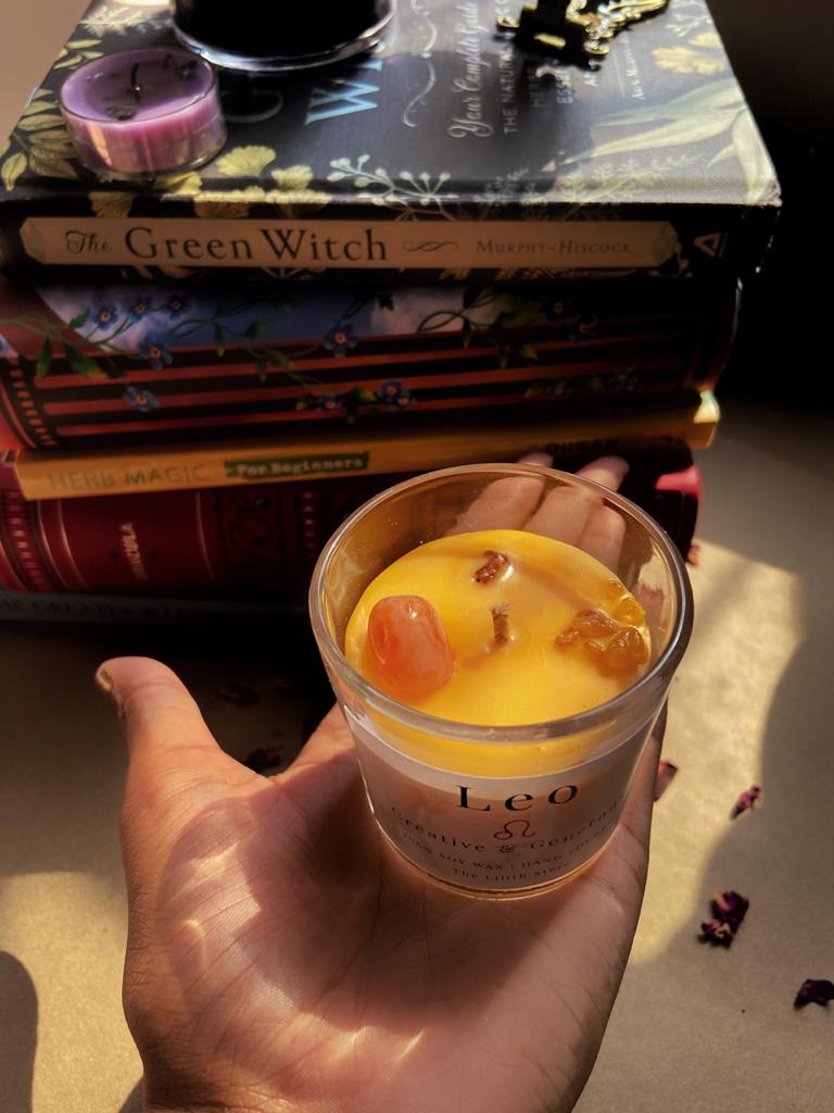 Leo Zodiac Mini Candle - 60 Gm