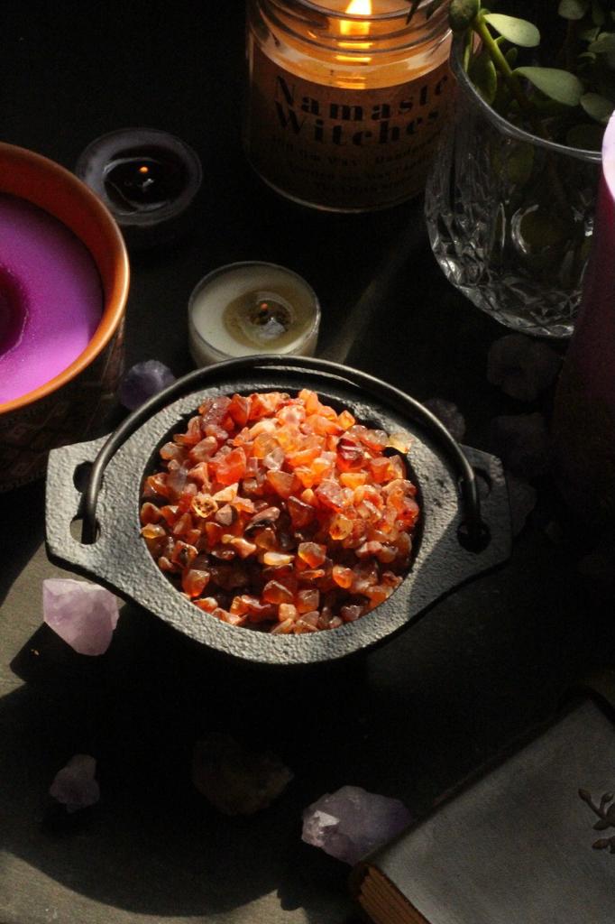 Orange Carnelian Chips - 50 Gm Crystal & Stones