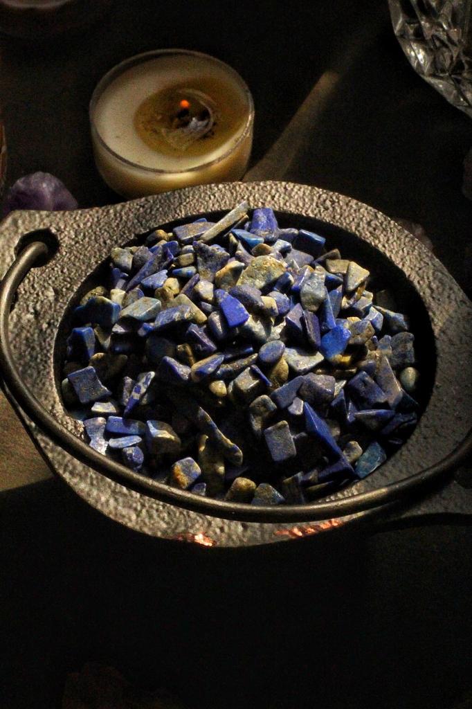 Lapis Lazuli Chips - 50 Gm Crystal & Stones