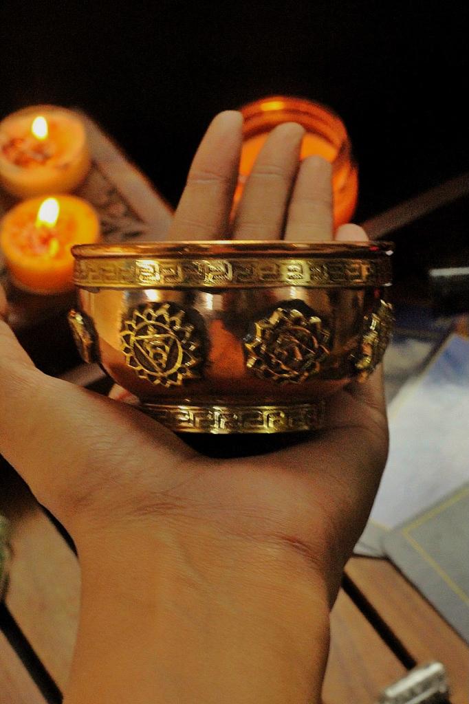 Small Seven Chakra Copper Offering Bowl Altarware | Altar