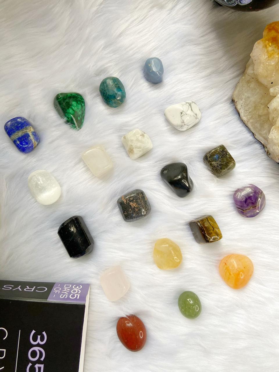 Tumble Stone Set Of 19 | Crystal