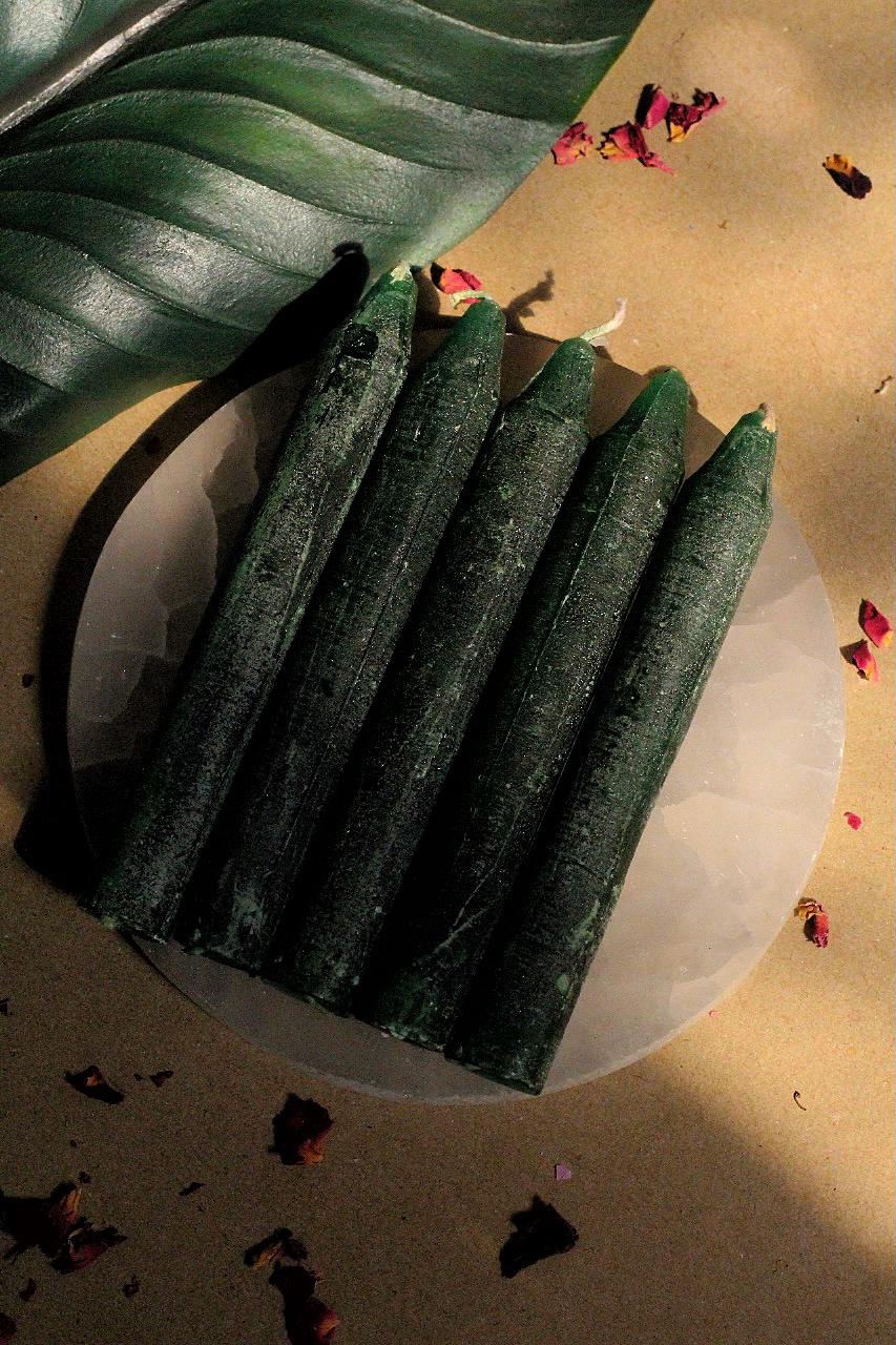 Green Mini Taper Candle