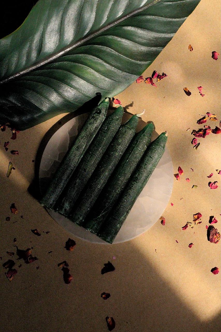 Green Mini Taper Candle