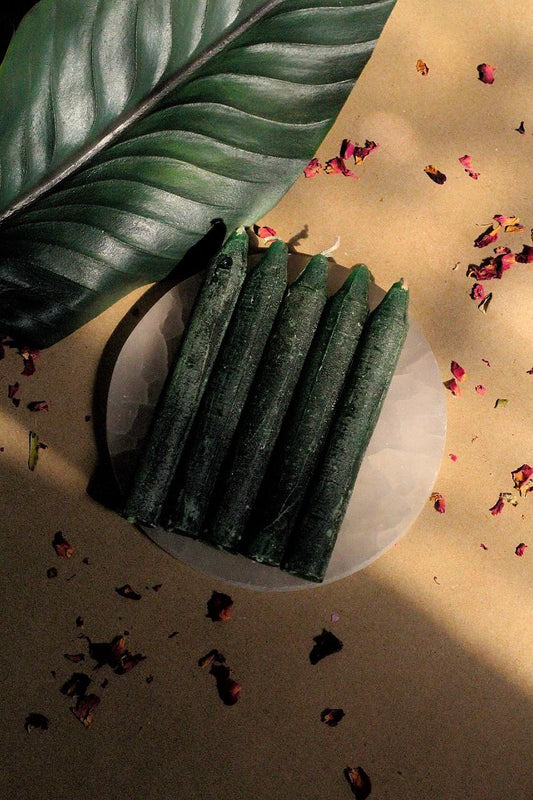 Green Mini Taper Candle