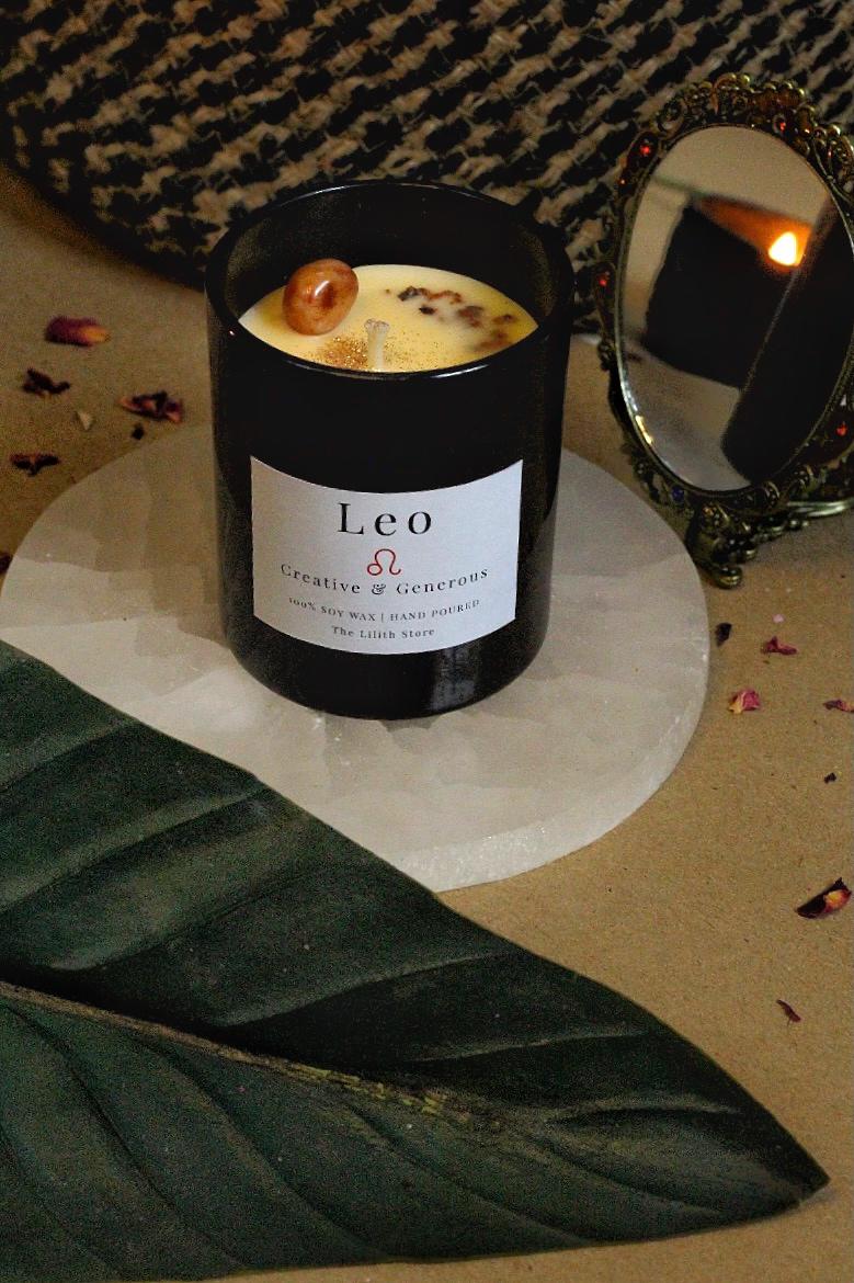 Leo Zodiac Scented Soy Candle - 170 Gm