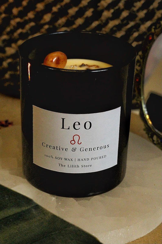 Leo Zodiac Scented Soy Candle - 170 Gm