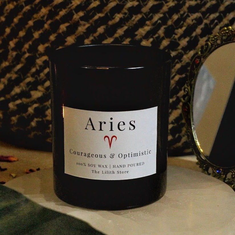Aries Zodiac Scented Soy Candle - 170 Gm